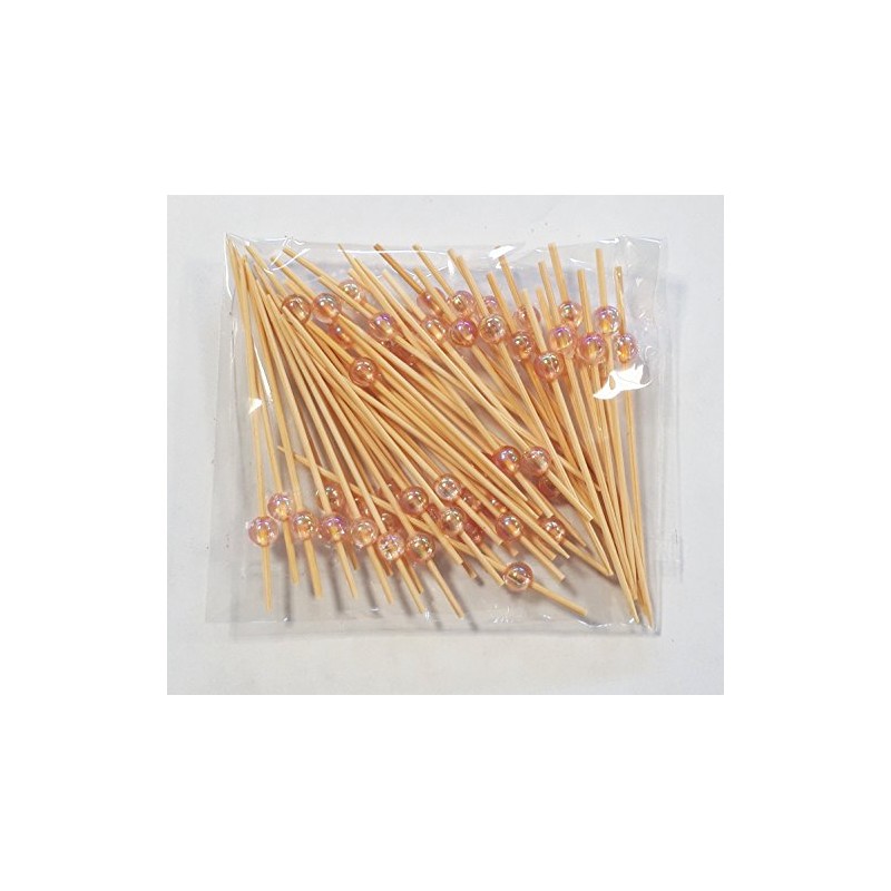 Shindo 9489 Bamboo Bamboo Skewers, Bead Picks (Pink), 2.8 inches