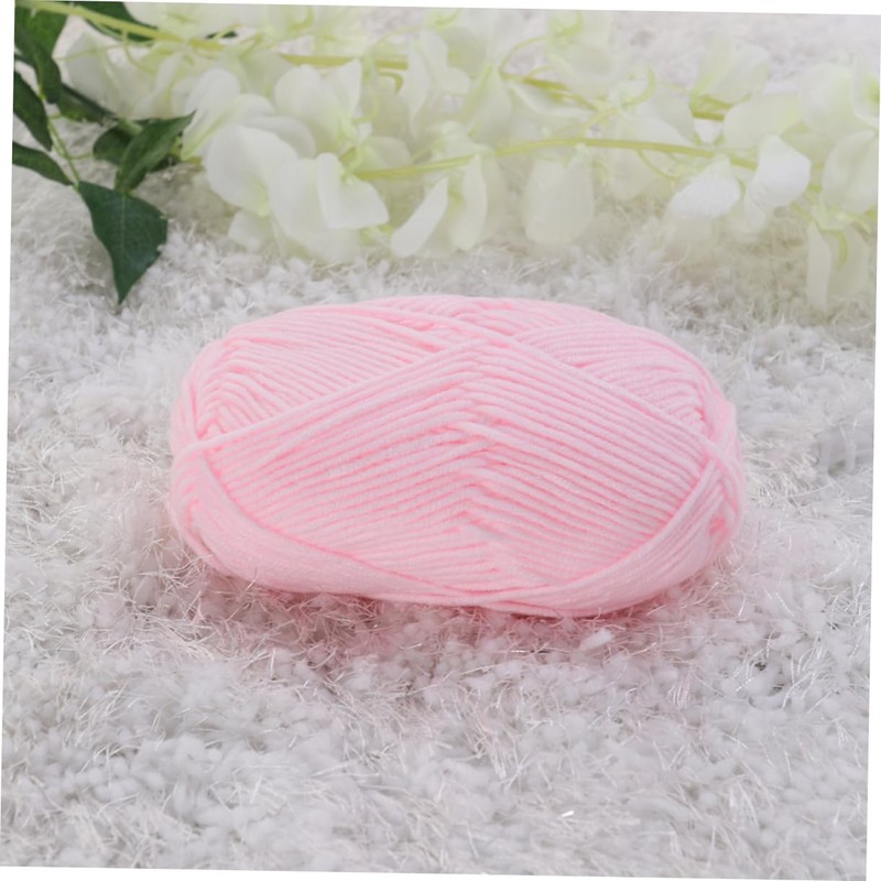 NOLITOY Milk Cotton Yarn Light Pink Chunky Hand Woven Knitting