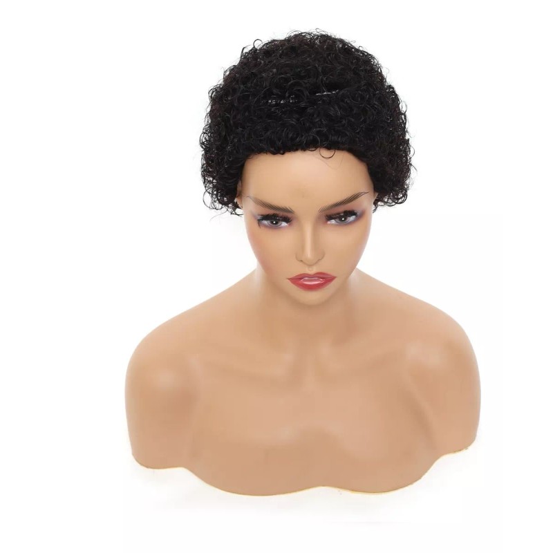 BM Pelucas De Cabello Humano Negro Rizado Afro Natural