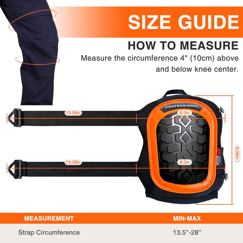 FREEKYROCK Work Knee Pads for Men Construction, Knee Pads for