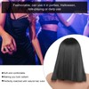 Women Long Straight Hair Full Wig Black Synthetic Wig With