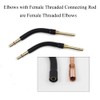 2 PCS Welding Gun Bending Pipe, Brass Welding Gun Curved