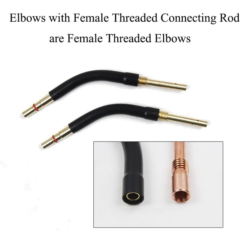 2 PCS Welding Gun Bending Pipe, Brass Welding Gun Curved