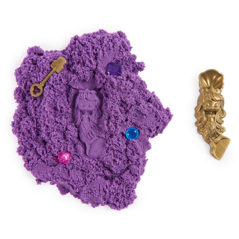 Kinetic Sand, Mini Castello Sirenetta, 170 g di Sabbia Shimmer,