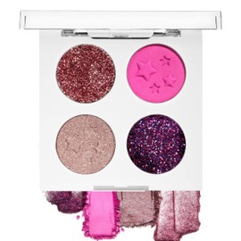 wet n wild Eyeshadow Fantasy Makers Fantasy Makers Pigment Palette, Metallic Shimmer Eye Makeup, Pink Blue Me Away