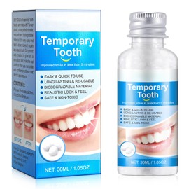 Temporary Tooth Filling Repair Kit - Moldable False Teeth, Dentures & Broken Teeth - Includes 30ML of Tooth Repair Granules & Beads