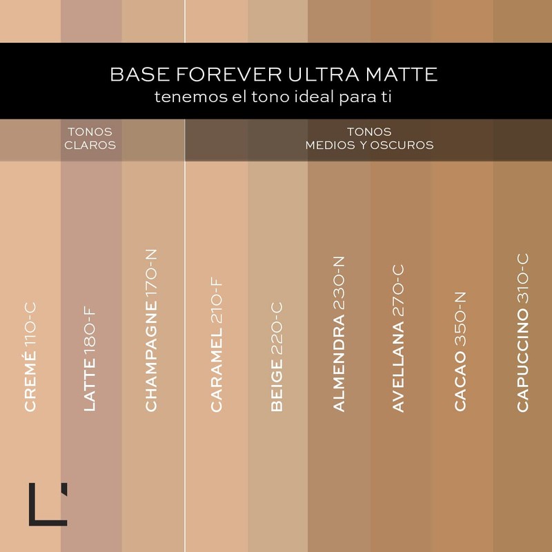 L'BEL - Base de Maquillaje Forever Ultra Matte Control Brillo