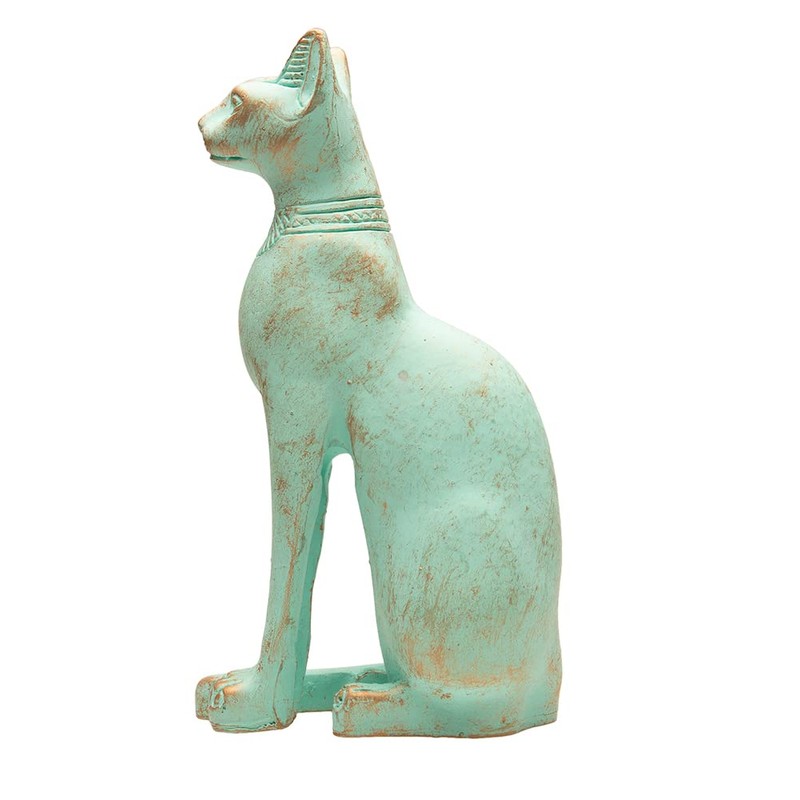 Discoveries Egyptian Imports Patina Bastet Cat Statue - Made in