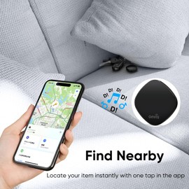 Onvis Item Finders Tracker Work with Apple Find My APP (iOS Only), Smart Bluetooth Locator for Keys, Luggage Suitcases, Bags Wallets, Backpack, IP67 Waterproof (4 Pack)