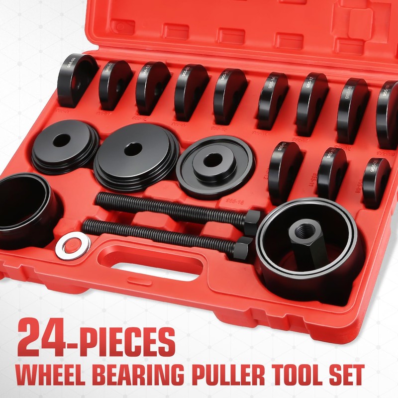 DNA MOTORING 24pcs Front Wheel Bearing Press kit, Bearing Puller