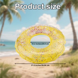 BOXOB Hawaiian Bikini Goose Outfit, Yellow Summer Goose Outfit with Sunglasses and Swimming Ring for Outdoor Beach Garden Yard Decoration