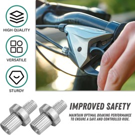 Laxzo ® Brake Lever Barrel Adjuster M7 Bicycle Adjusting Regulator Handle Screws Fastener Aluminium Alloy For Cable Tension Tuning Road MTB Bikes Silver 1PC