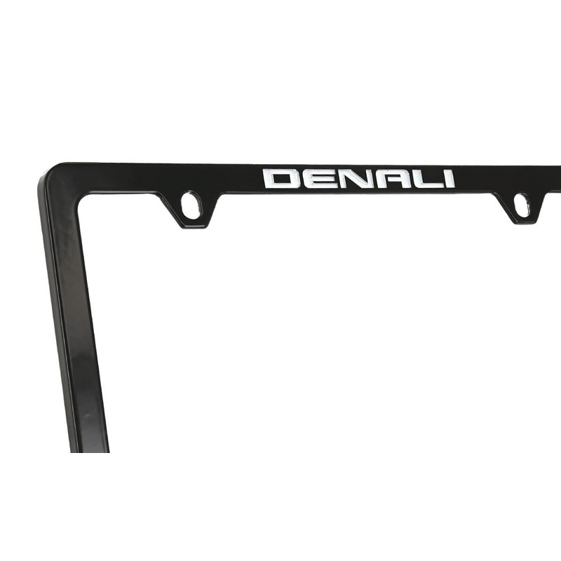 Denali Metal License Plate Frame Tag Holder - Black Powder