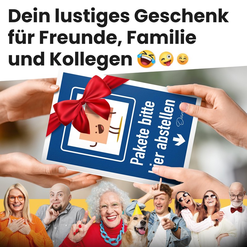 DankeDir! Pakete bitte hier abstellen – Sign 30 x 20