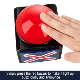 VKLANBGO Game Buzzer, Answer Buzzer for Trivia Games with Lights and Sound, Family Feud Game for Adults with Buzzers