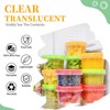 TOFLEN 8 oz Small Plastic Freezer Containers, 6 Pcs, Multicolor
