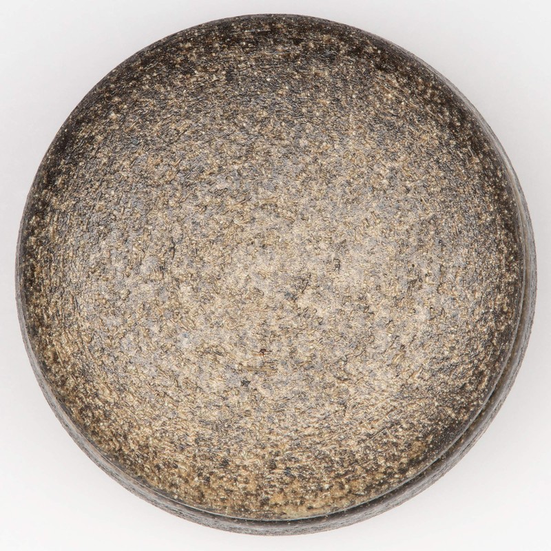 Marui Pottery MR-3-3532 Iga Ware Hechamon, 1 Piece, Black Persimmon