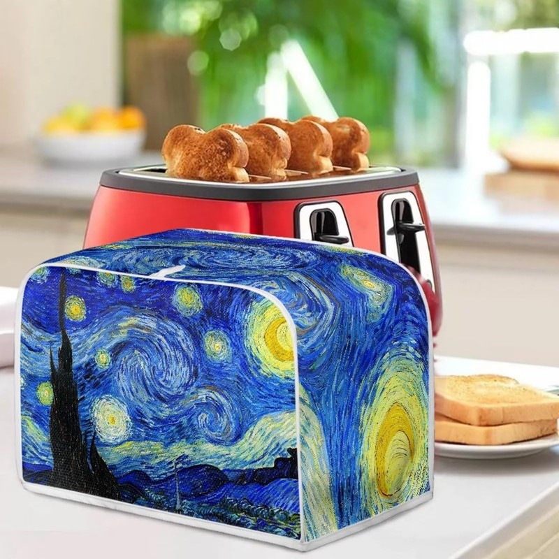 Talayituse Starry Night Toaster Cover 4 Slice Bread Toaster Oven