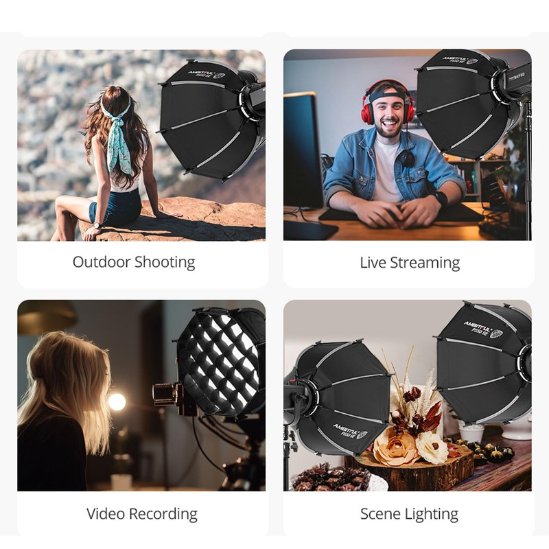 AMBITFUL Mini Softbox Quick Release Softbox with Bowens Mount Quick