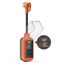 MODHAUS TECH RV Surge Protector with Smart LED Display, 30 amp 10000 Joules RV Circuit Analyzer - Camper Surge Protector with Waterproof Cover, RV Adapter Plug for Campers，Travel Trailers (30A)