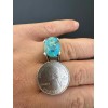 HarlemBling Blue Genuine Turquoise Mens Real Solid 925 Sterling Silver