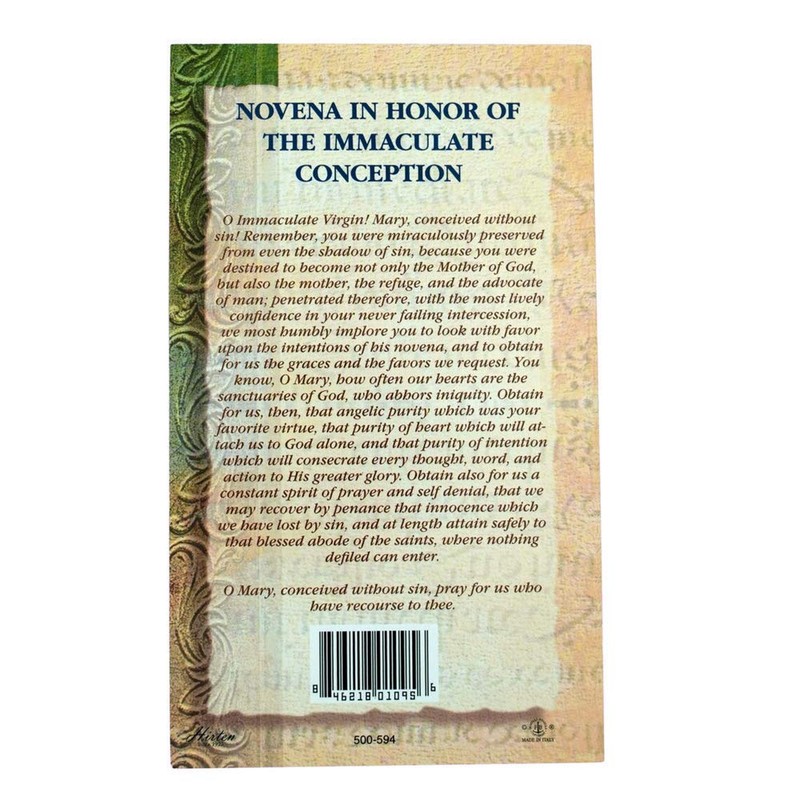 William J. Hirten Deluxe Catholic Holy Card with Traditional Prayers