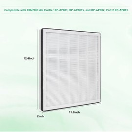 Nyingchi Replacement Filter, Compatible with RENPHO Air Purifier RP-AP001, RP-AP001S, RP-AP002