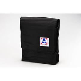 AMF Bruns 10019363 Wheelchair Tie Down Easy Storage Bag – Black Polyester – Holds 4 Retractors, Lap & Shoulder Belts – Mountable Pouch for Transit Vehicles