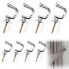 ALLisWE 8PCS Curtain Tie Backs Hooks Silver U Shaped Ball