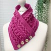 Crochet Pattern for Ladies Neck Warmer Scarf, use Aran Yarn