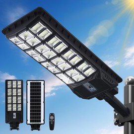 Solar Lights Outdoor for Outside, 7000K Ultra-Bright LED Street Light with Motion Sensor Waterproof, 240° Wide Angle, Dusk to Dawn Outdoor Solar Security Flood Lights for Yard, Garage, Garden, 1 Pack