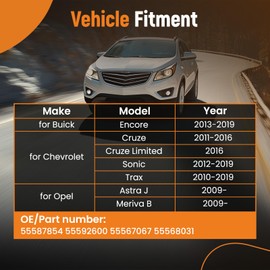 maXpeedingrods Turbocharger Oil Return Drain & Oil Feed Pipe & Coolant Pipe Kit for Chevy Cruze 2011-2016, for Buick Encore 2013-2019, Trax 2013-2019, for Sonic 2012-2019 1.4L, 55587854 55592600