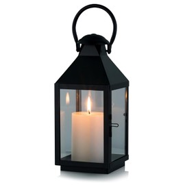 NUPTIO - Farol decorativo para velas de metal para centro de mesa, linternas colgantes de 10.2 pulgadas de alto, para bodas, fiestas, hogar, sala de estar, chimenea, decoración