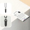 VIE Double Point Pencil Pendant, Black String (Lava Stone)