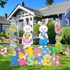 Wenqik 5 Pcs Easter Yard Signs with Stakes Outdoor Easter