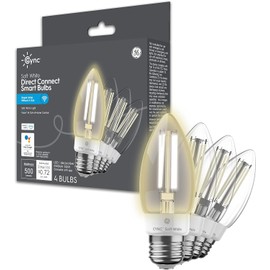 Cync GE Smart LED Light Bulb, B11 Candle Light Bulb – Works with Amazon Alexa & Google Home, 60W Equivalent, Soft White, 2.4GHz WiFi (4-Pack)