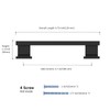 Rergy Cabinet Handles Kitchen Drawer Pulls and Knobs, 10Pack Black