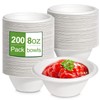 Groecycle 8 oz Small Paper Bowls, 200 Pack Compostable Paper