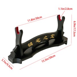 FOXSMZZ Sword Holder Samurai Sword Stand Display Katana Wakizashi Tanto Velvet Padded Wall Hanger Sword Rack (1-Tier)