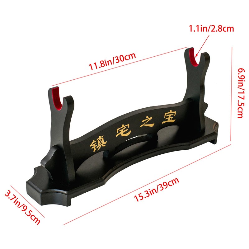 FOXSMZZ Sword Holder Samurai Sword Stand Display Katana Wakizashi Tanto