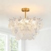 Surpars House Crystal Chandeliers,Modern Golden Chandelier, 6 Heads Ceiling Light
