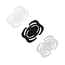CJESLNA Bra Strap Clips 3PCS Clear, Black, White Fashion Solution for Racerback Tank Tops, Dresses,Anti-Slip Cleavage Control,Non-slip Easy to Use Plastic Holders Provides Added Lift and Support