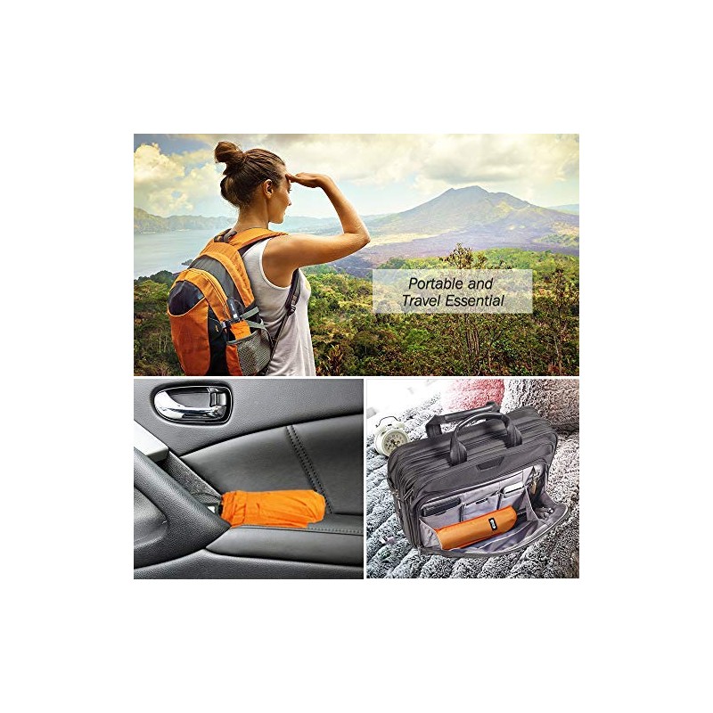 ZOMAKE Compact Umbrella, Auto Open & Close Travel Folding Umbrella,