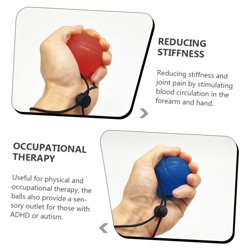 ORFOFE 3pcs Stress Balls Hand Therapy Exercise Balls for Strength