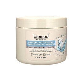 Cocoa Butter & Camellia Seed Oil Hair Mask Premium Intensive Treatment for Dry, Flat Hair Anti-Fall, Strengthens & Moisturizes, Boosts Elasticity 16.9 Fl Oz