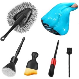 Car Interior Duster Detail Brush Cleaning Gel Kit, Soft Dash Vent Dusting Slime Putty Detailing Brushes Accessories Essentials Supplies Tools for Auto,Truck,SUV,RV