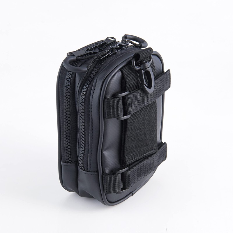 SOSHIN 7639 RBB Double Pocket Pouch, Black
