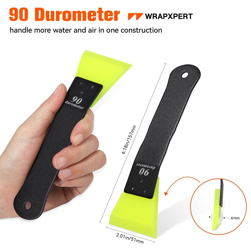 WRAPXPERT Small Squeegee 2 Pack, Mini Squeegee for Small Window