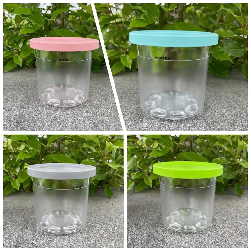 Taicols Containers Replacement for Ninja Creami Pints and Lids, 4