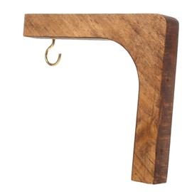 Milisten Flower Pot Stand Ceiling Plant Hangers Brackets for Hanging Plants Wooden Plant Stand Fence Flower Hook for Hanging Plants Bracket Pine Wood Flowerpot Wall Mount